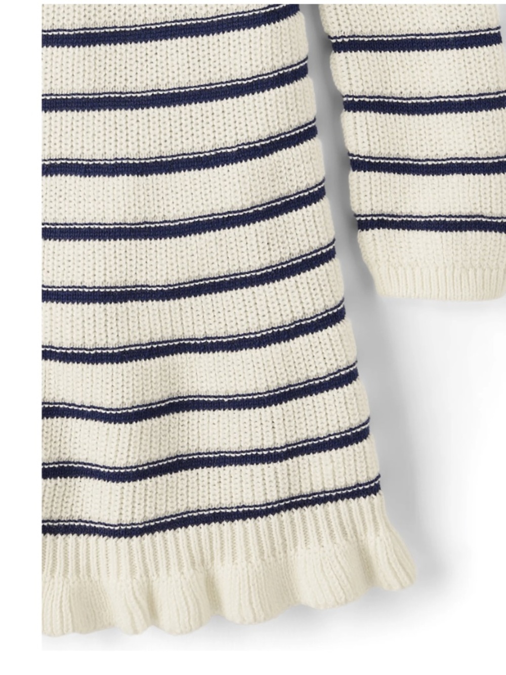 The Children’s Place Girls Fair Ivory Striped Bow Sweater Dress Size LG (10-12) - Picture 4 of 7